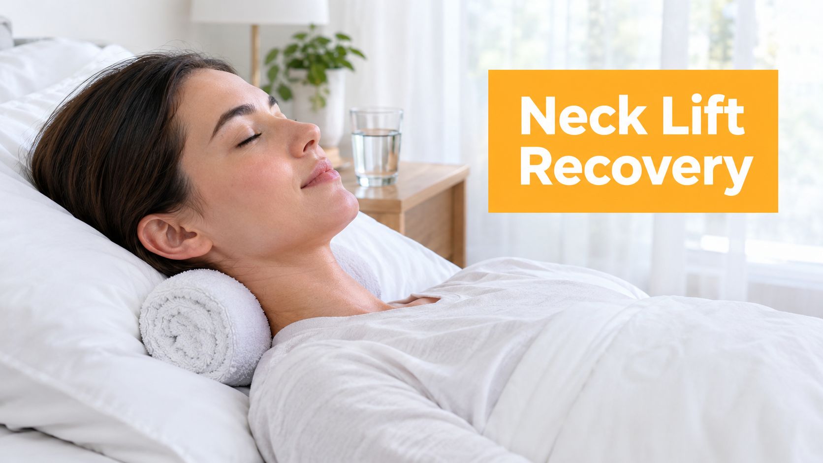 neck lift surgery recovery resting woman