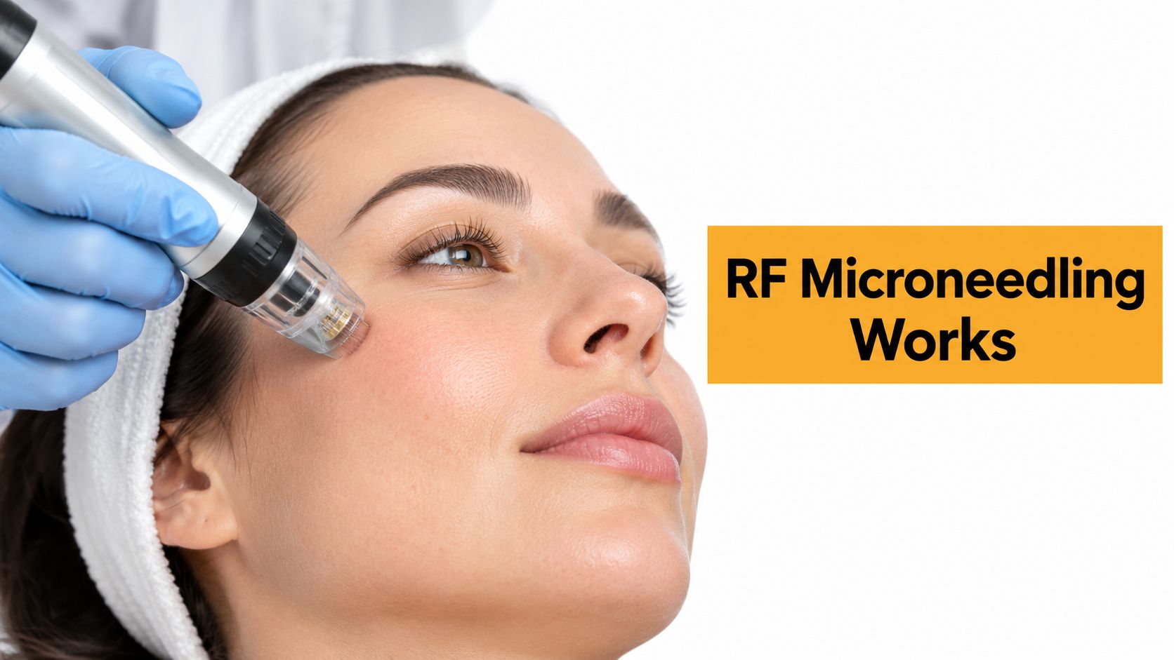 how does rf microneedling work skincare treatment